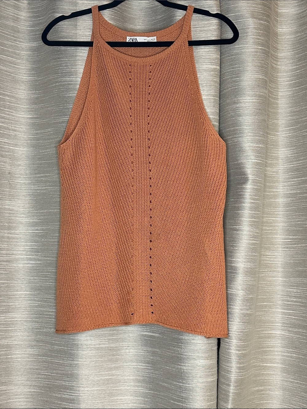 Zara Knit Halter Tank (apricot)